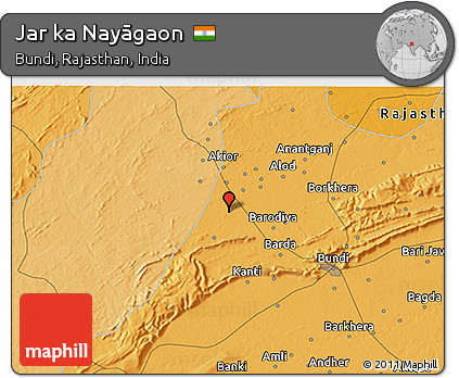 Political 3D Map of Jar Ka Nayāgaon