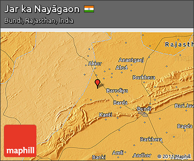 Political 3D Map of Jar Ka Nayāgaon