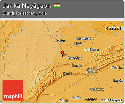 Political 3D Map of Jar Ka Nayāgaon