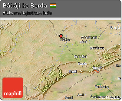 Satellite 3D Map of Bābāji Ka Barda