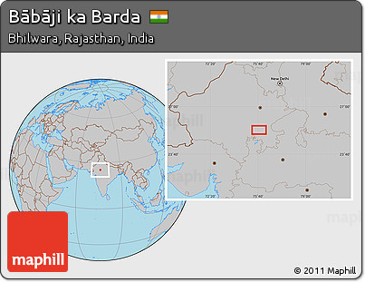 Gray Location Map of Bābāji Ka Barda