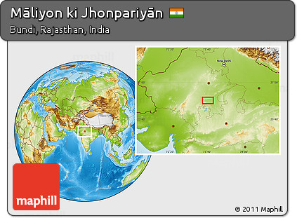 Physical Location Map of Māliyon Ki Jhonpariyān