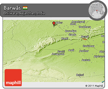Physical Panoramic Map of Barwās