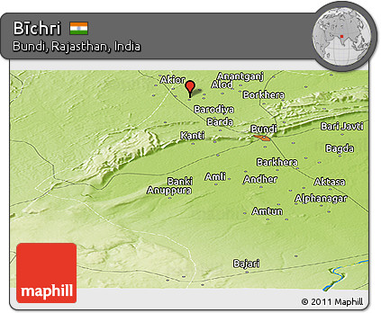 Physical Panoramic Map of Bīchri