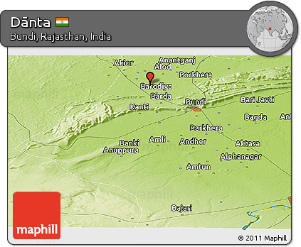 Physical Panoramic Map of Dānta