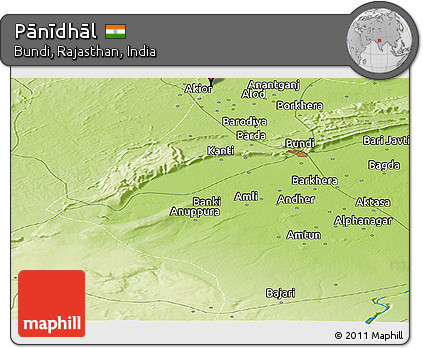 Physical Panoramic Map of Pānīdhāl