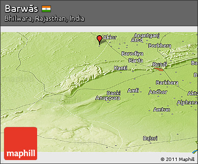 Physical Panoramic Map of Barwās