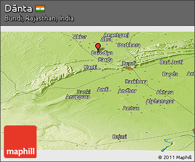 Physical Panoramic Map of Dānta