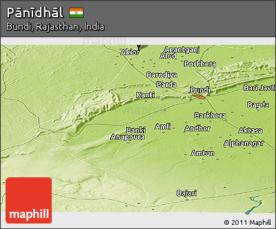 Physical Panoramic Map of Pānīdhāl
