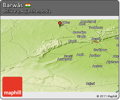 Physical Panoramic Map of Barwās