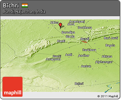 Physical Panoramic Map of Bīchri