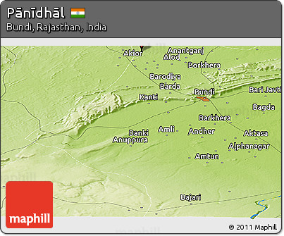 Physical Panoramic Map of Pānīdhāl