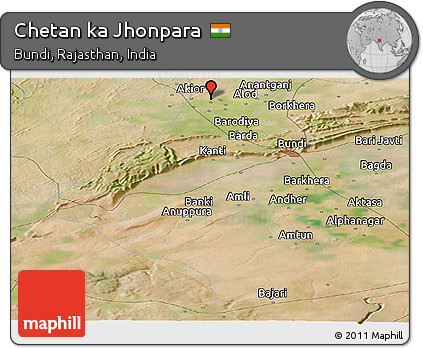 Satellite Panoramic Map of Chetan Ka Jhonpara