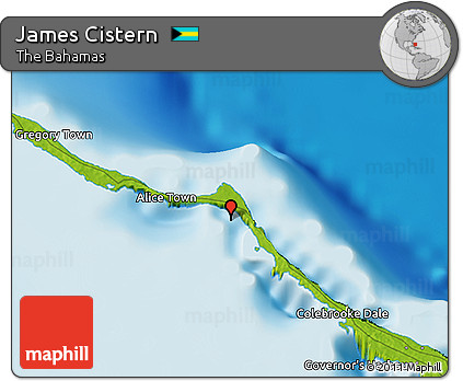 Physical 3D Map of James Cistern