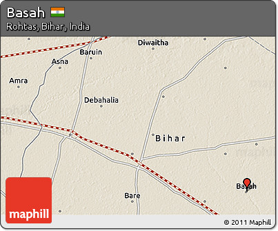 Shaded Relief 3D Map of Basah