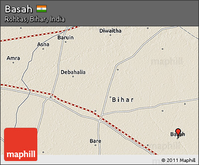 Shaded Relief 3D Map of Basah