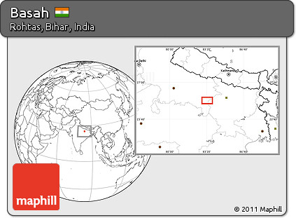 Blank Location Map of Basah
