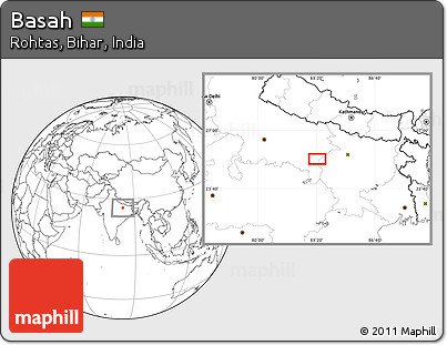 Blank Location Map of Basah