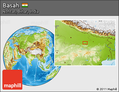 Physical Location Map of Basah