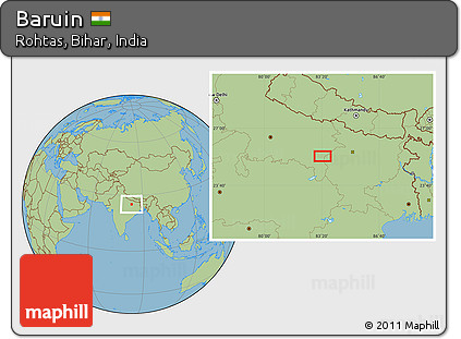 Savanna Style Location Map of Baruin
