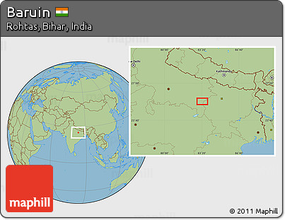Savanna Style Location Map of Baruin
