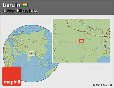 Savanna Style Location Map of Baruin