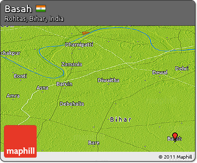 Physical Panoramic Map of Basah
