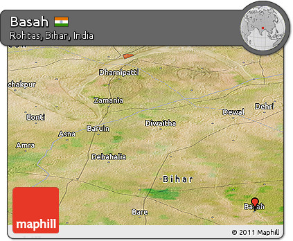 Satellite Panoramic Map of Basah