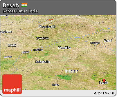 Satellite Panoramic Map of Basah
