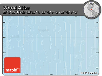Physical Map of the Area around 25° 22' 6" N, 83° 13' 29" W