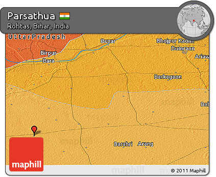 Political Panoramic Map of Parsathua