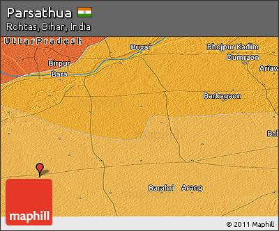 Political Panoramic Map of Parsathua