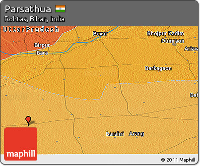 Political Panoramic Map of Parsathua