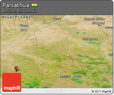 Satellite Panoramic Map of Parsathua