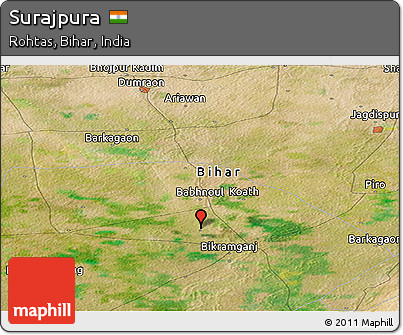 Satellite Panoramic Map of Surajpura