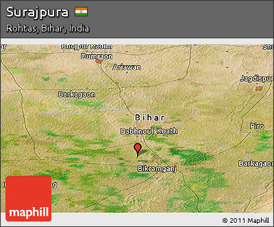 Satellite Panoramic Map of Surajpura