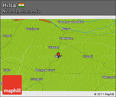 Physical Panoramic Map of Hilsa
