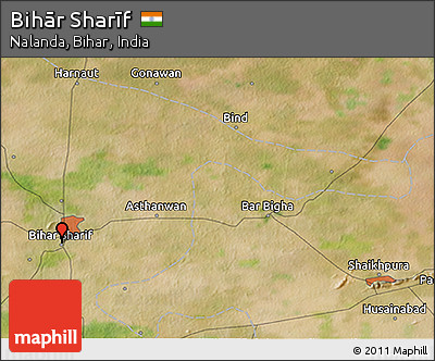 Satellite 3D Map of Bihār Sharīf