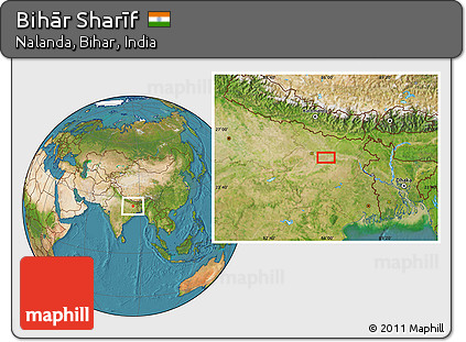 Satellite Location Map of Bihār Sharīf