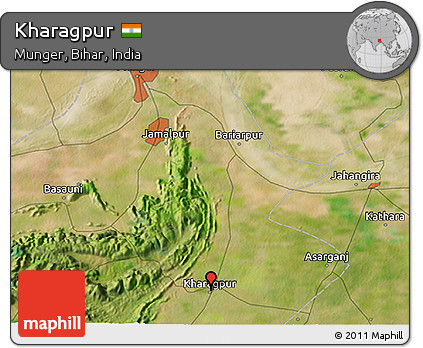 Satellite 3D Map of Kharagpur
