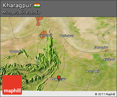 Satellite 3D Map of Kharagpur