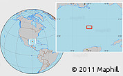 Gray Location Map of the area around 25° 22' 6" N, 89° 10' 30" W