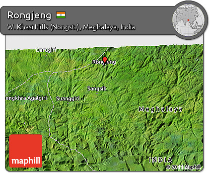 Satellite 3D Map of Rongjeng