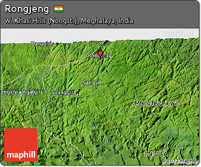 Satellite 3D Map of Rongjeng