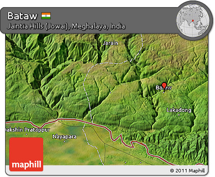 Satellite 3D Map of Bataw