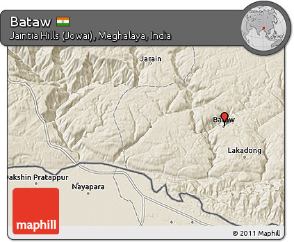 Shaded Relief 3D Map of Bataw
