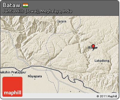 Shaded Relief 3D Map of Bataw