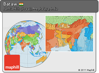 Political Location Map of Bataw