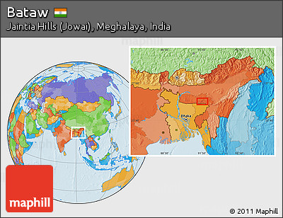 Political Location Map of Bataw