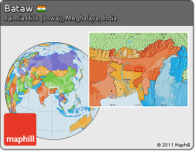 Political Location Map of Bataw
